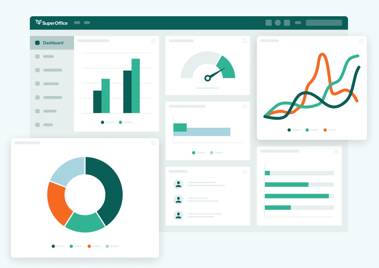 CRM data dashboard